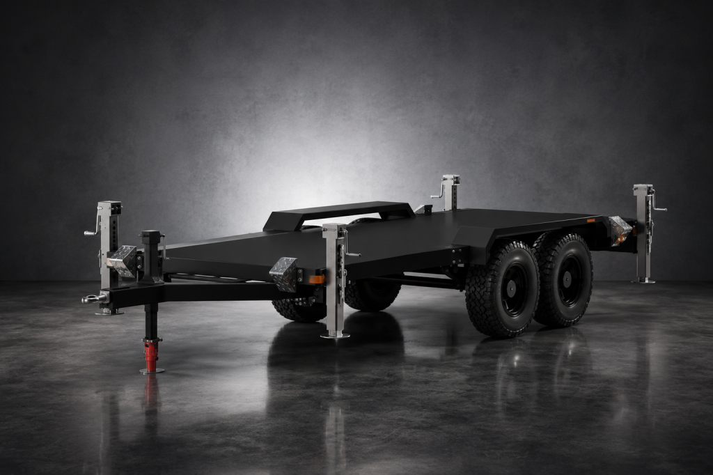 Heavy-duty trailer chassis manufactured by Emotek